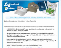 Web Site Case Study - Embroidery Shop