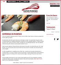 Cater Phoenix - Web site design testimonial