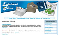 Web site design for Embroidered Pelican