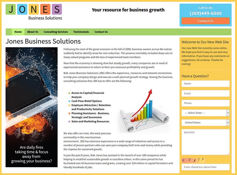 Website Design for Business Consultant