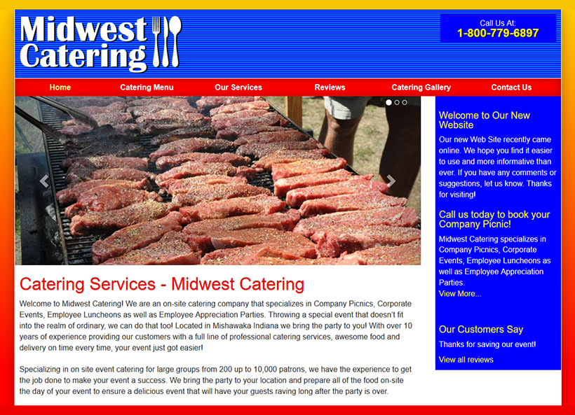 Website Design for Catering Company