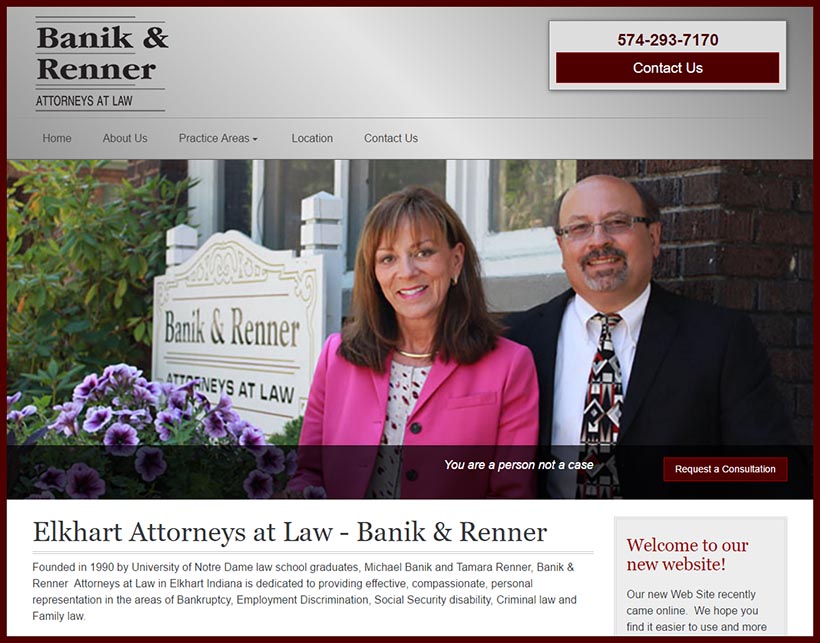 Website Design for Attorneys Banik & Renner