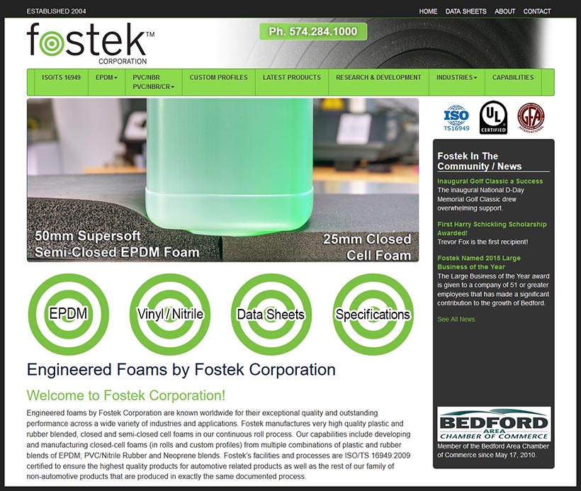 B2B Website Design for Fostek Corporation