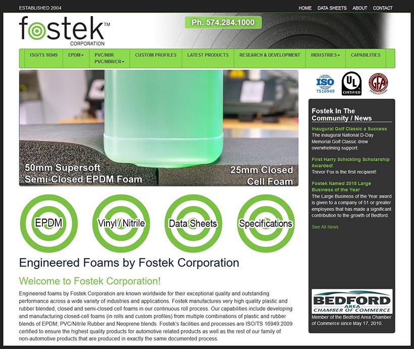B2B Website Design for Fostek Corporation