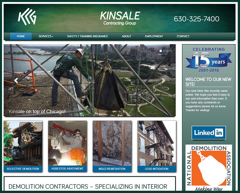 Contractor Website for Kinsale Contracting Group